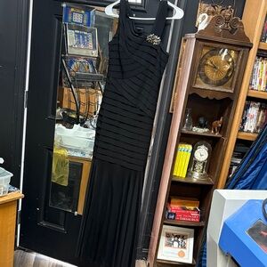 Xscape Black Maxi Dress with Embellishment